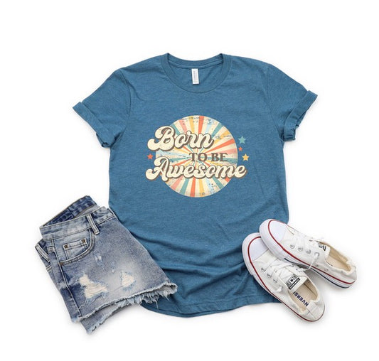 Born To Be Awesome Youth Short Sleeve Tee