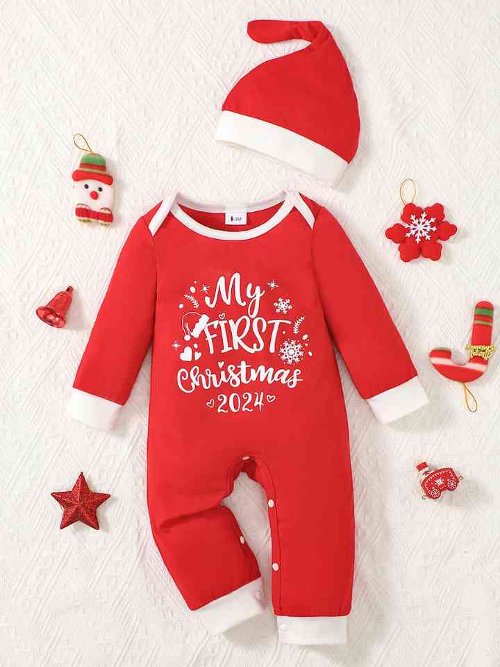 MY FIRST CHRISTMAS 2024 Graphic Jumpsuit The Budget Girls Boutique