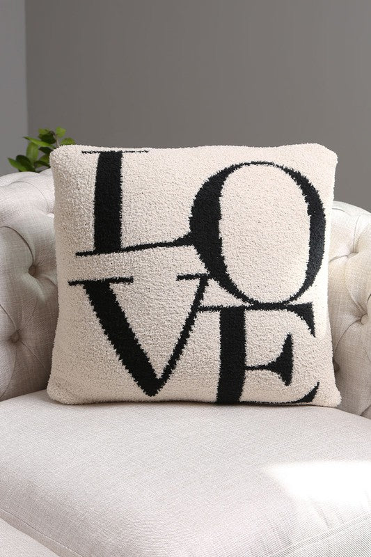 Luxury Soft Lettering Cushion Cover