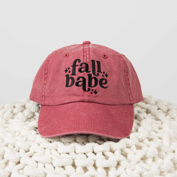 Embroidered Fall Babe Stars Canvas Hat