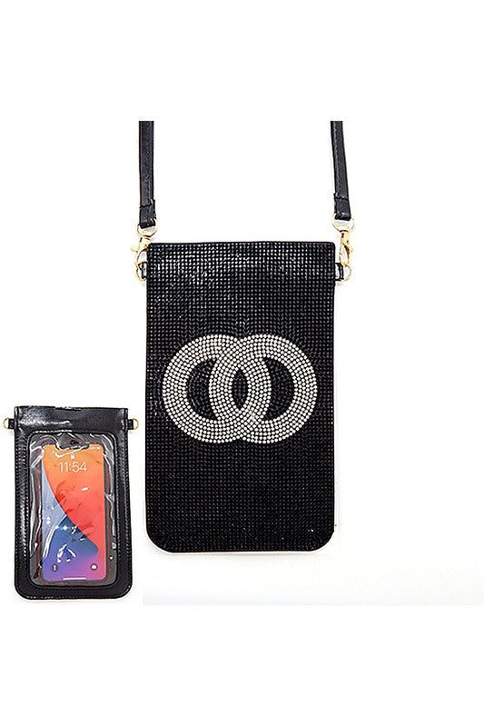Iphone Rhinestone Touch Pouch Bag Linked Circle