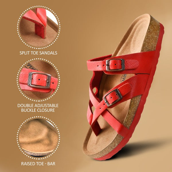 Celestis Soft Footbed Strappy Slide Sandals