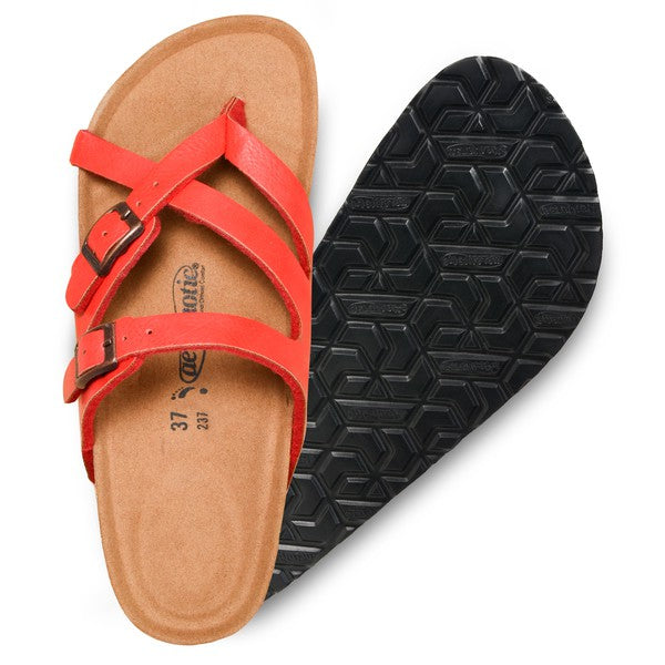 Celestis Soft Footbed Strappy Slide Sandals