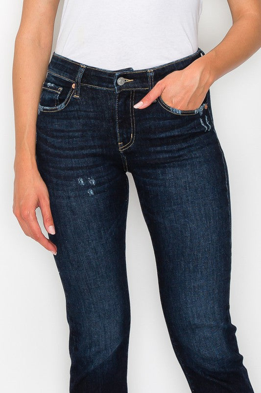 PLUS SIZE - HIGH RISE SKINNY STRAIGHT JEANS