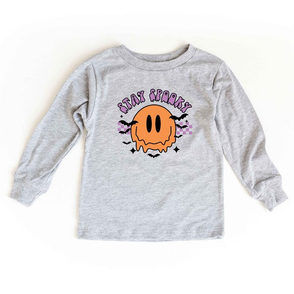 Stay Spooky Smiley Bats Youth Long Sleeve