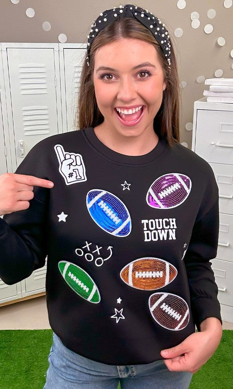 Football Sparkle Sweatshirt