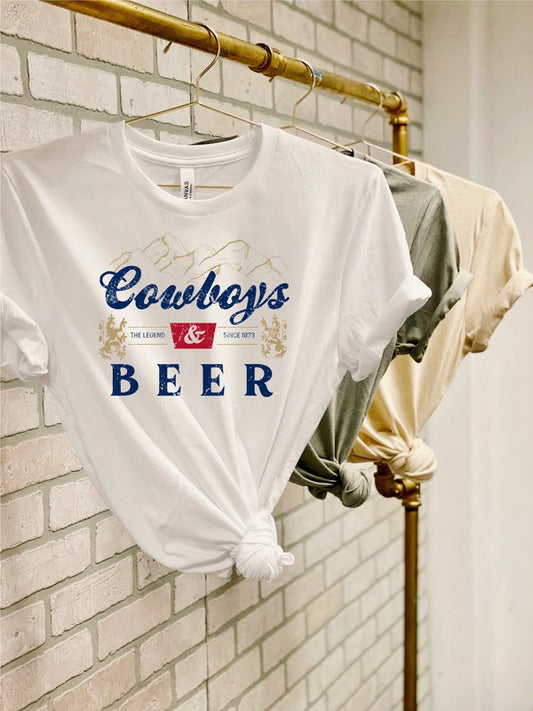 Cowboys and Beer Graphic Tee