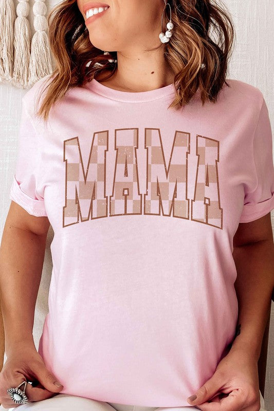 CHECKERED MAMA Graphic T-Shirt