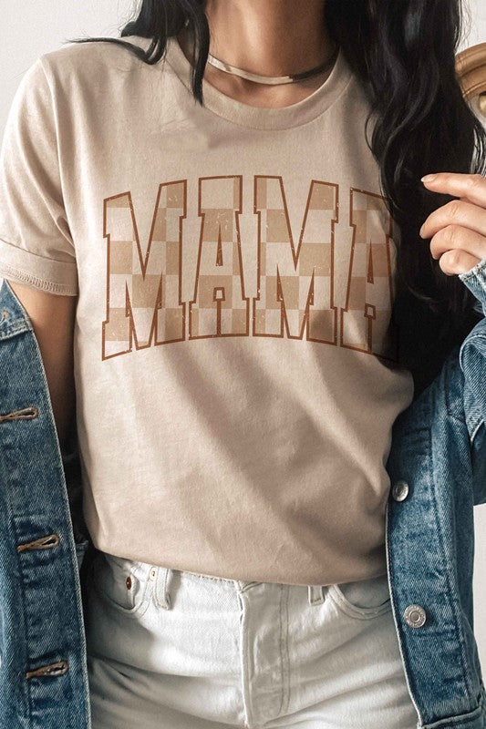 CHECKERED MAMA Graphic T-Shirt