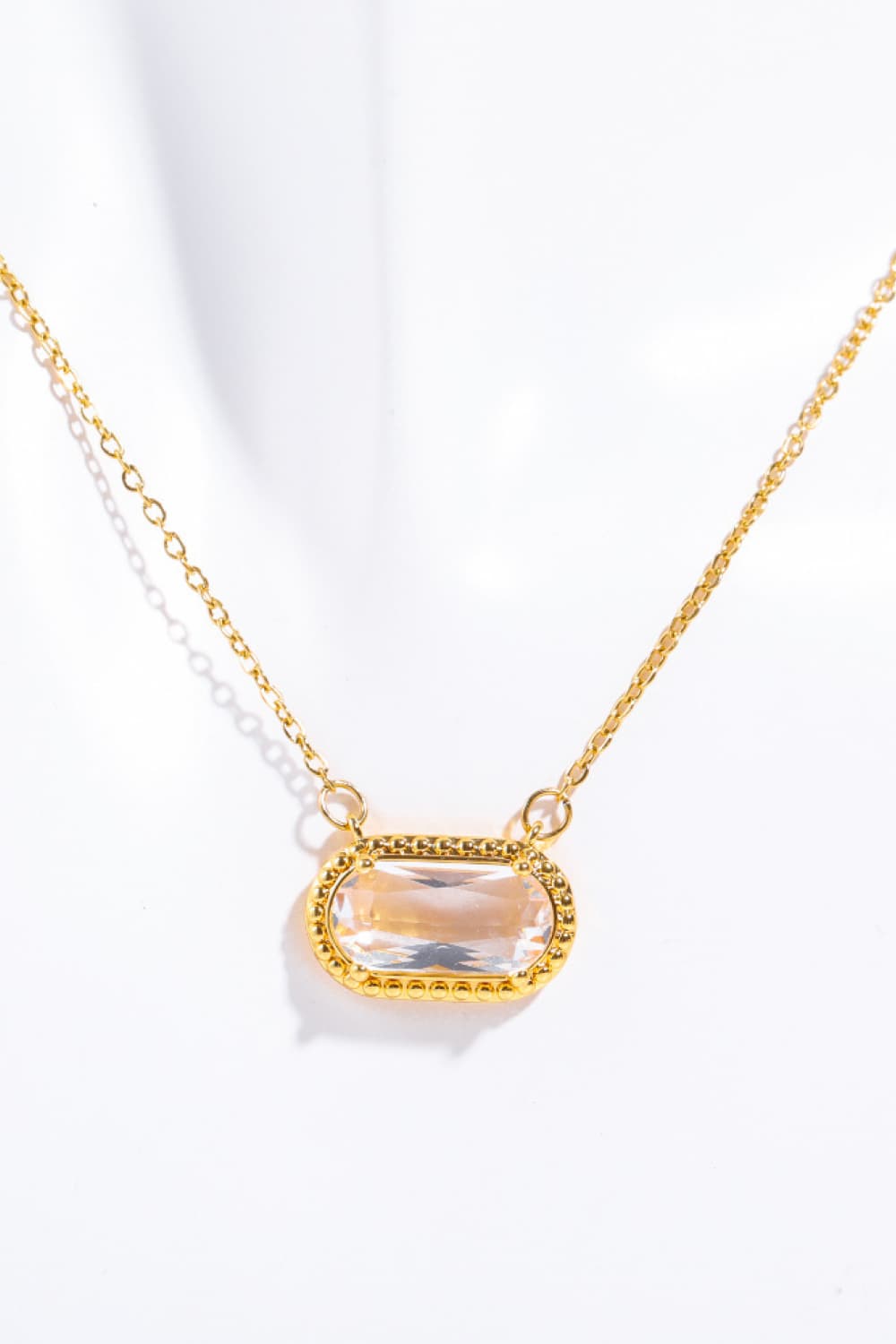 Copper 14K Gold Pleated Pendant Necklace