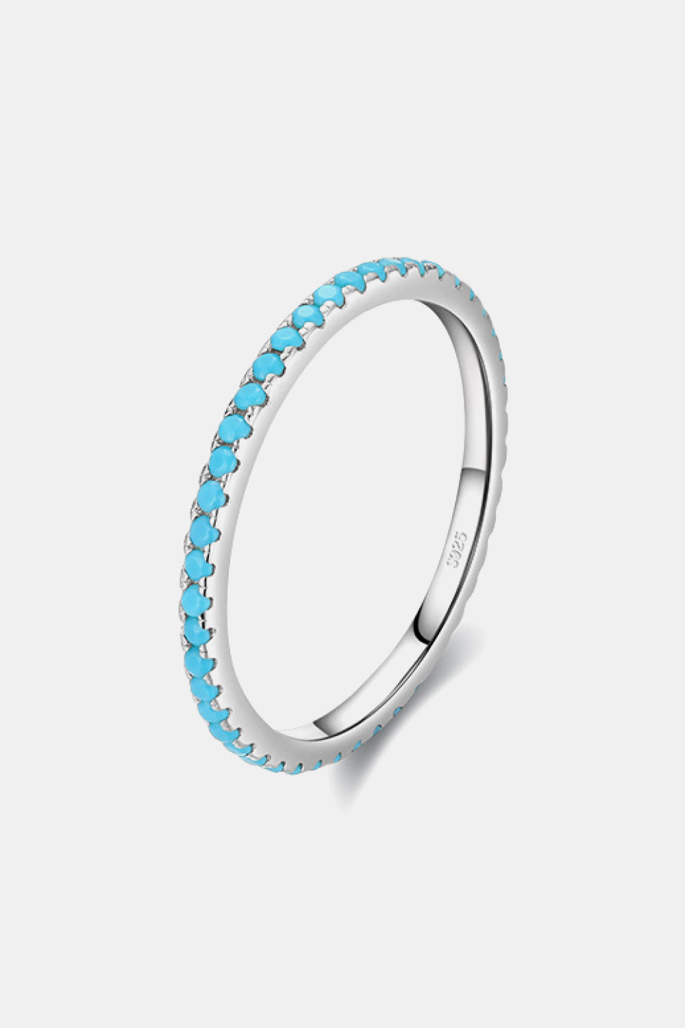 925 Sterling Silver Artificial Turquoise Ring
